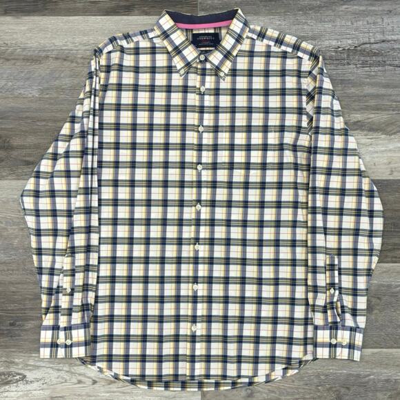 Charles Tyrwhitt Weekend Mens XL Slim Fit Plaid Non Iron Twill Button Down Shirt - Picture 1 of 8